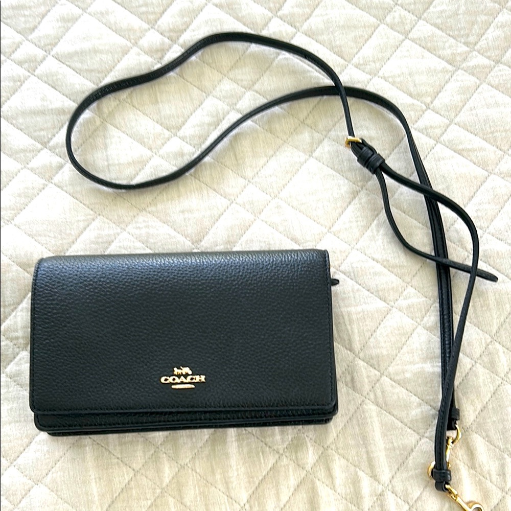 Coach Black Leather Crossbody Bag